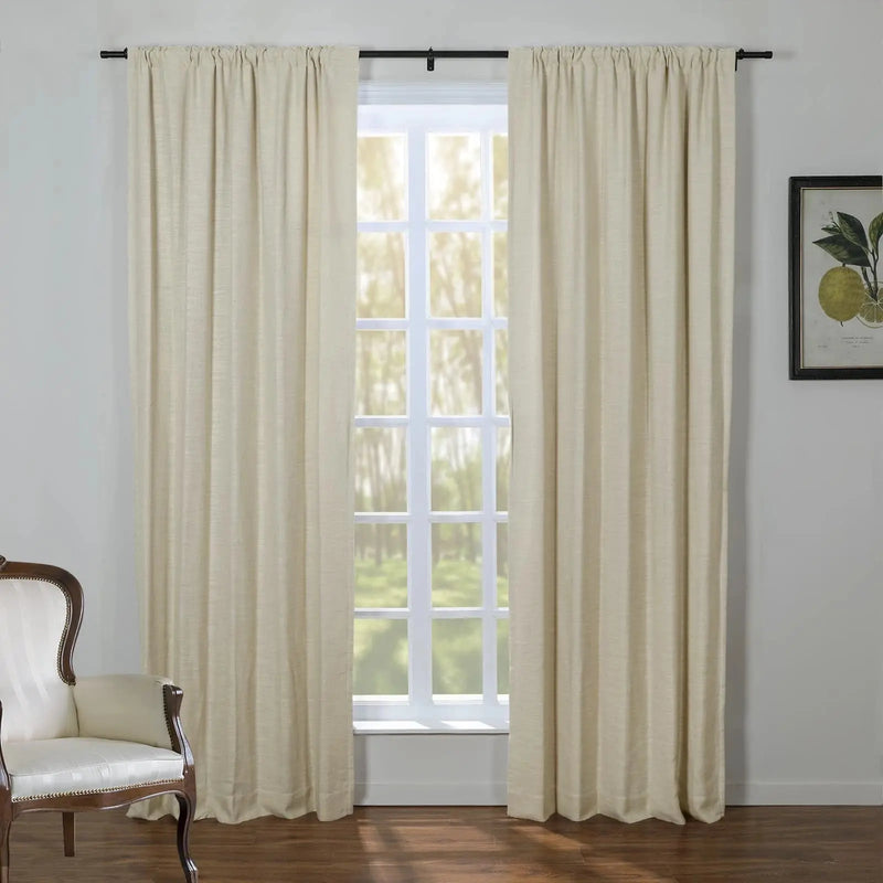 Kyla Lightweight Faux Linen Soft Top Curtains