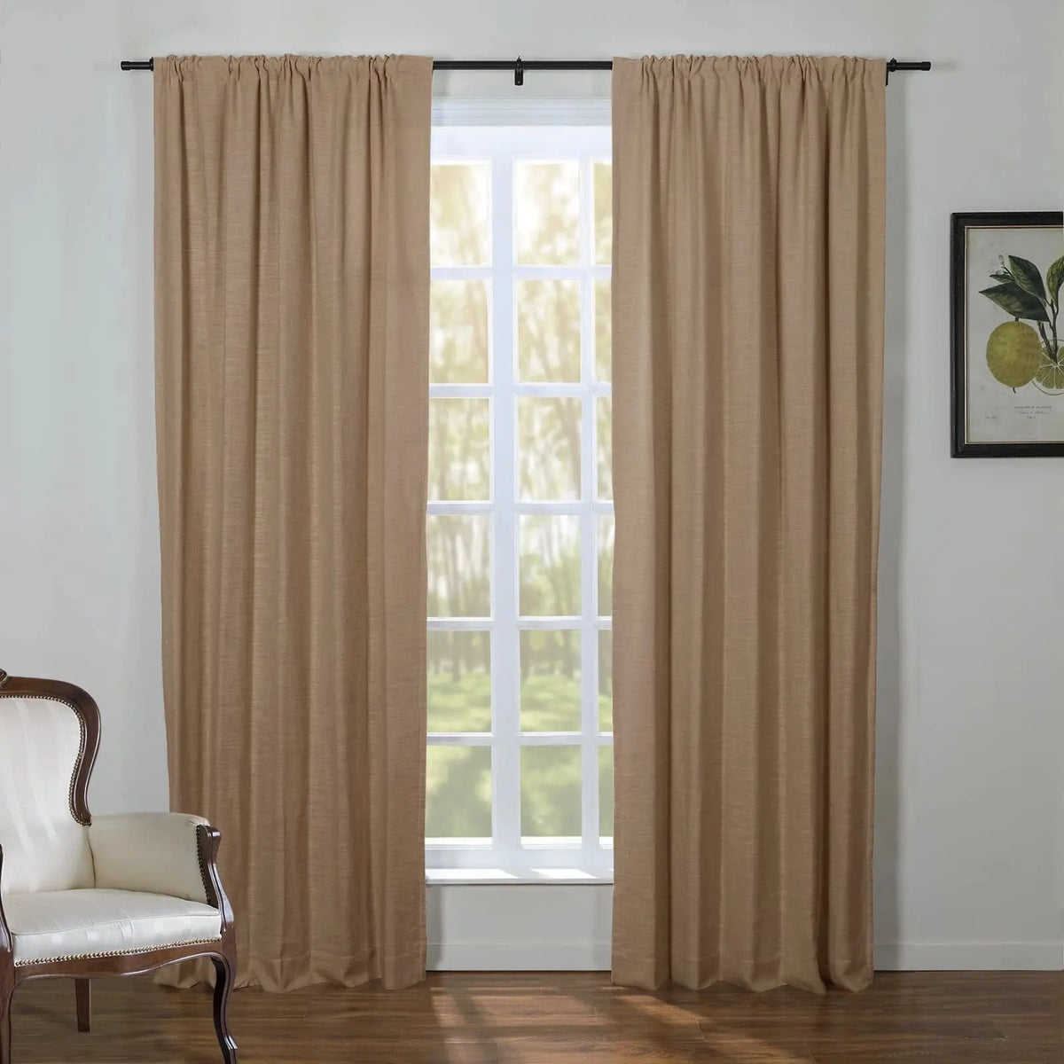 Kyla Lightweight Faux Linen Soft Top Curtains