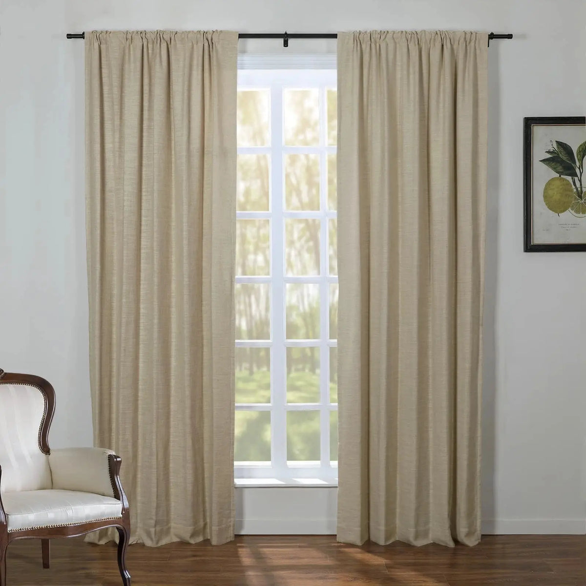 Kyla Lightweight Faux Linen Soft Top Curtains
