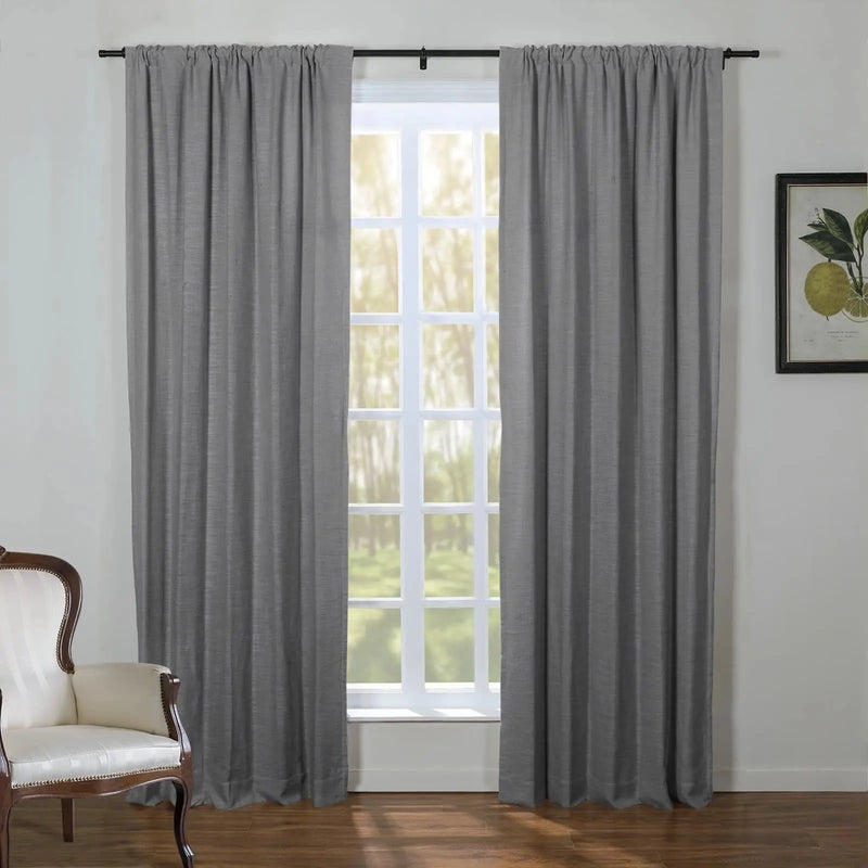 Kyla Lightweight Faux Linen Soft Top Curtains