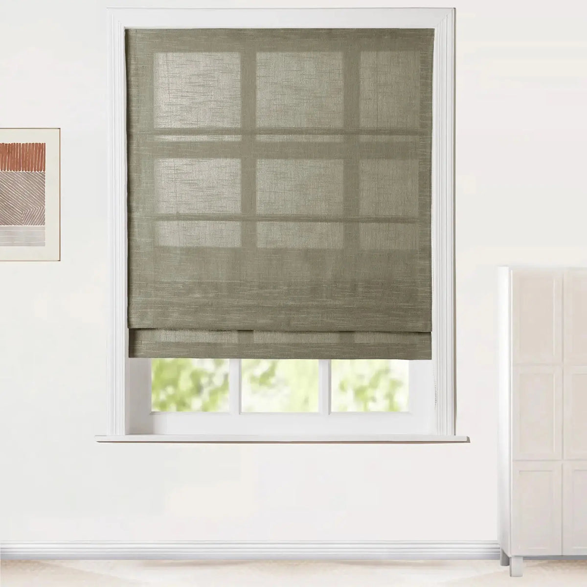 Jawara Linen Cotton Roman Blind Cord Lift