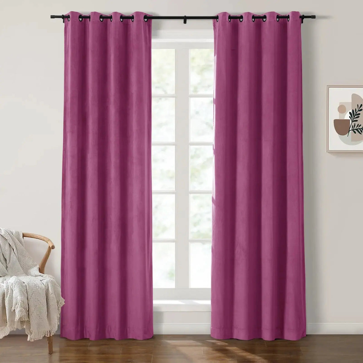 Birkin Velvet Eyelet Curtains