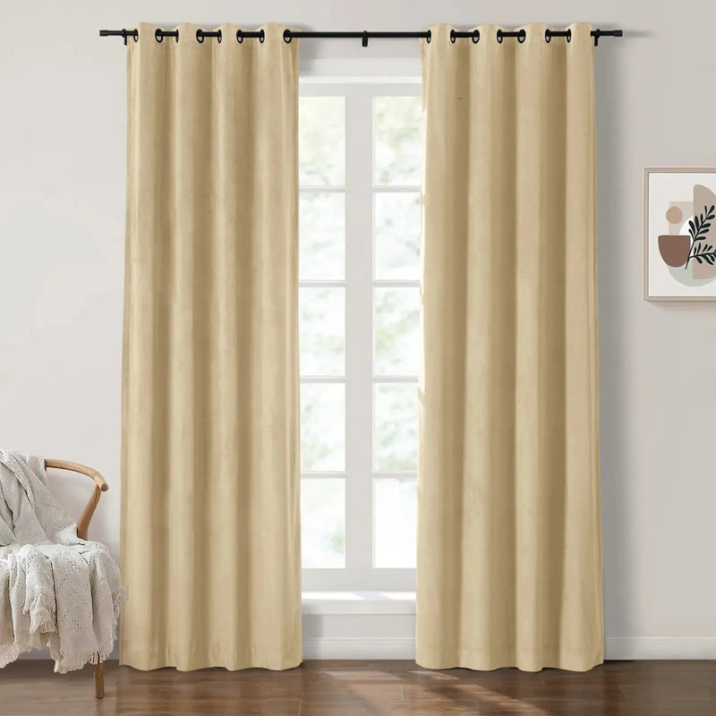 Birkin Velvet Eyelet Curtains