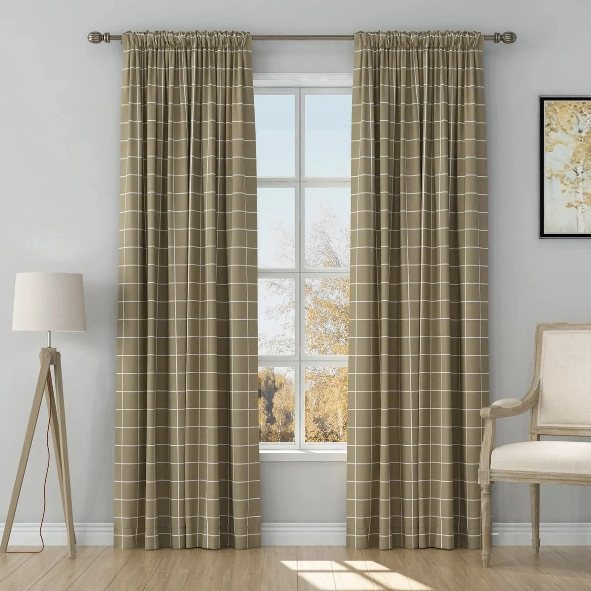 Stefana Silber x TWOPAGES Graphic Printed Linen Soft Top Curtains