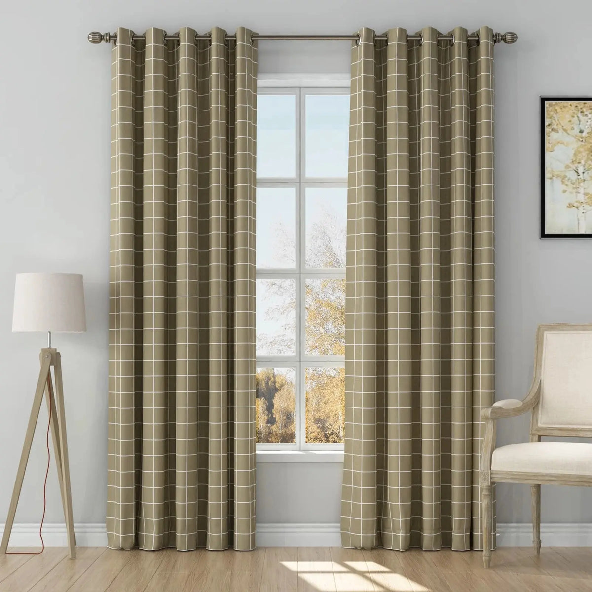 Stefana Silber x TWOPAGES Graphic Printed Linen Eyelet Curtains