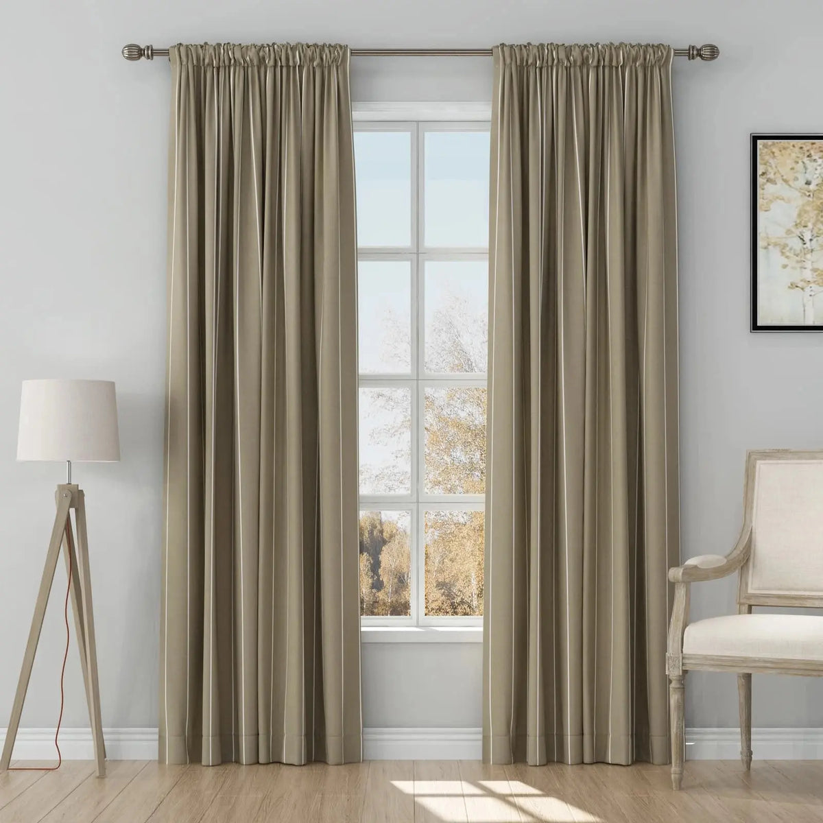 Stefana Silber x TWOPAGES Graphic Printed Linen Soft Top Curtains