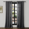 Ron Linen Cotton Herringbone Eyelet Curtains