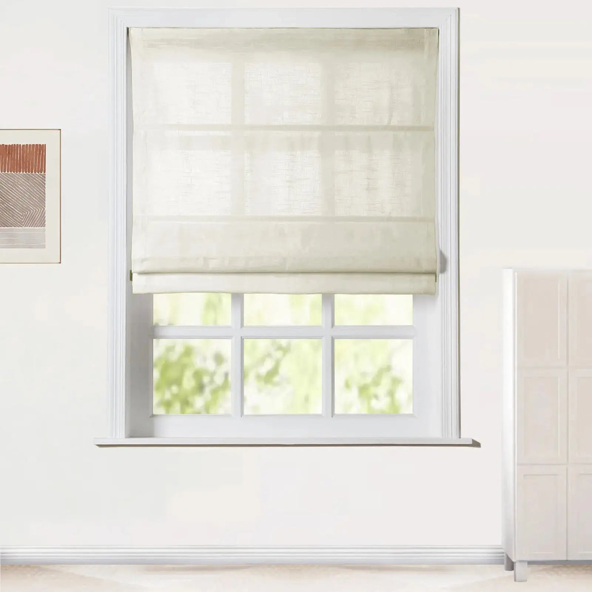 Jawara Linen Cotton Roman Blind Cordless