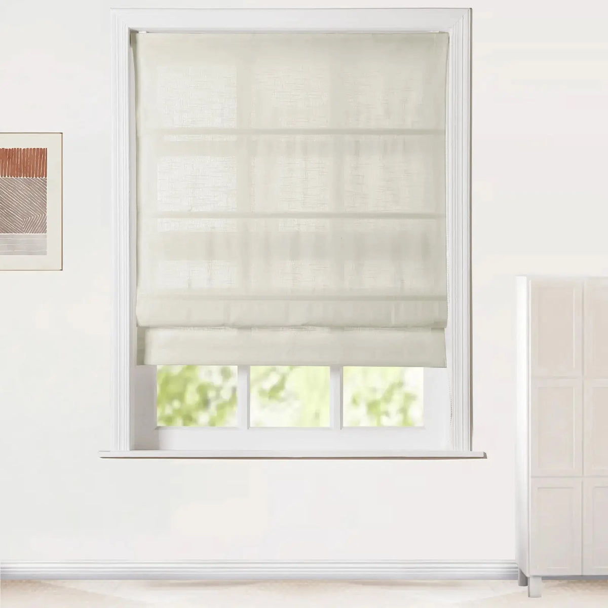 Jawara Linen Cotton Roman Blind Cord Lift