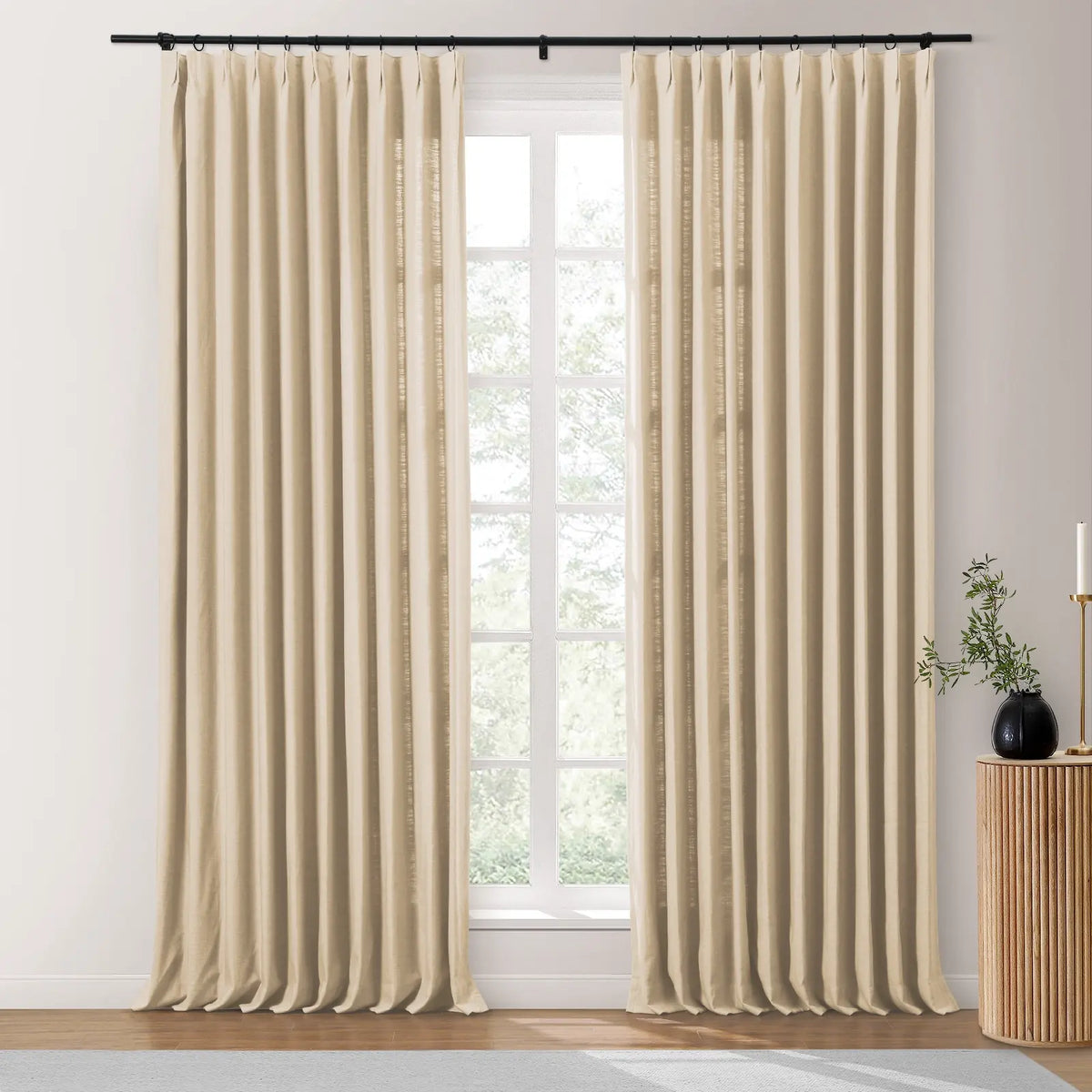 Isabella Heavyweight Cotton Pleated Curtains