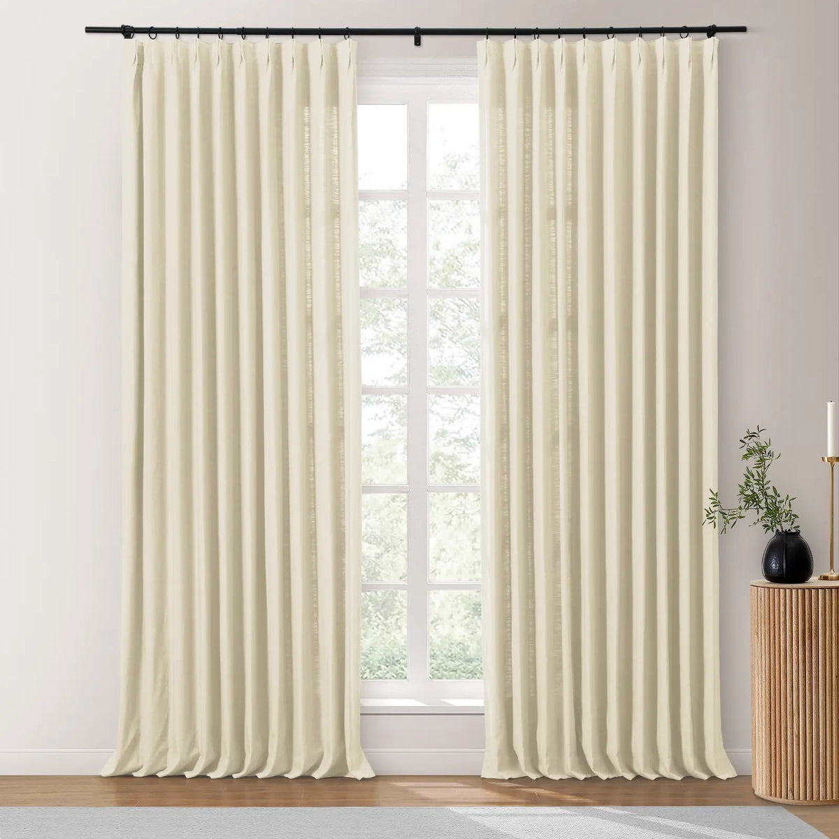 Isabella Heavyweight Cotton Pleated Curtains