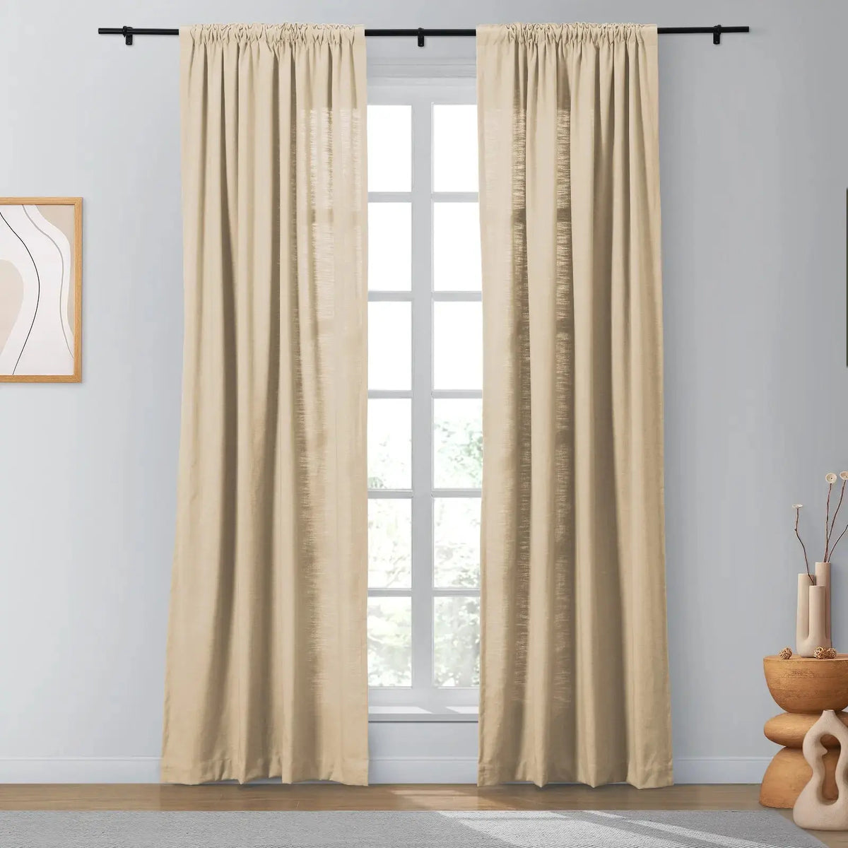 Isabella Heavyweight Cotton Soft Top Curtains