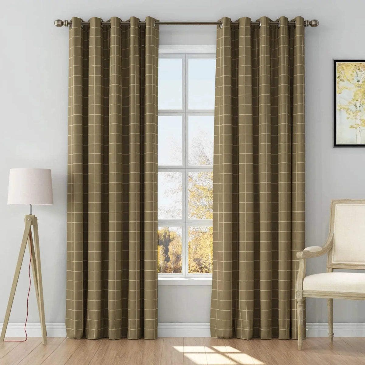 Stefana Silber x TWOPAGES Graphic Printed Linen Eyelet Curtains