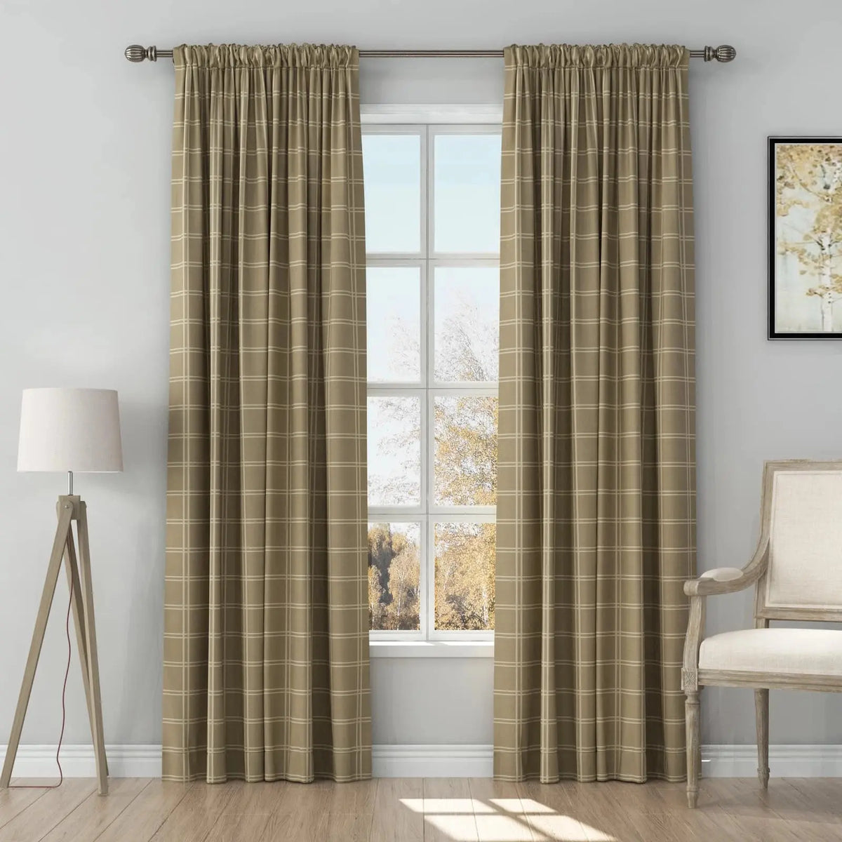 Stefana Silber x TWOPAGES Graphic Printed Linen Soft Top Curtains