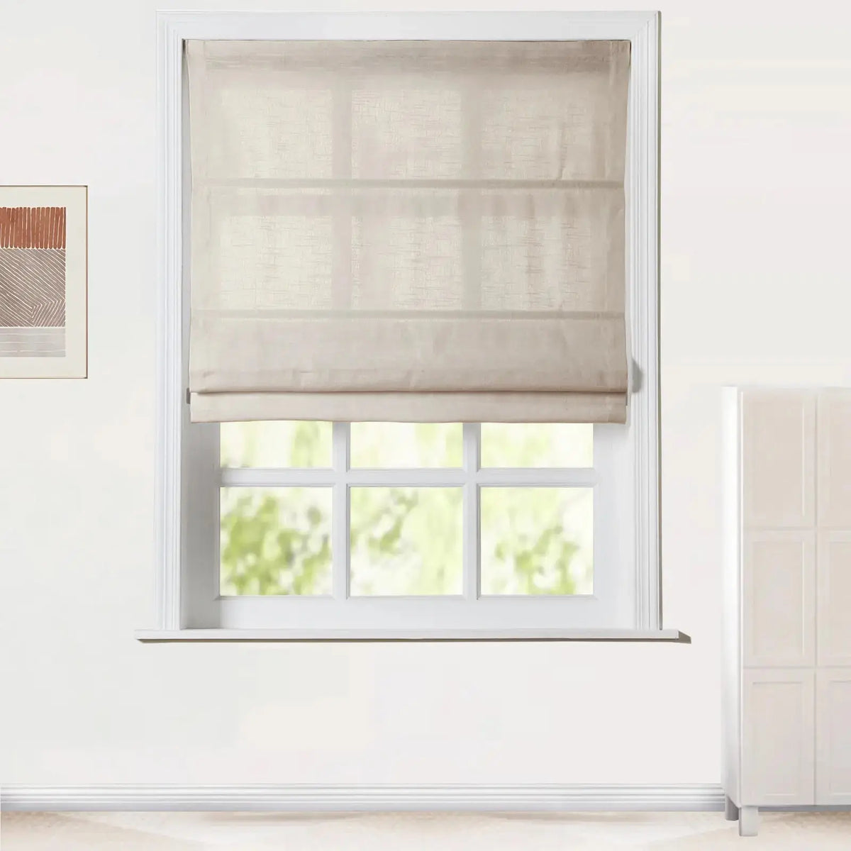 Jawara Linen Cotton Roman Blind Cordless