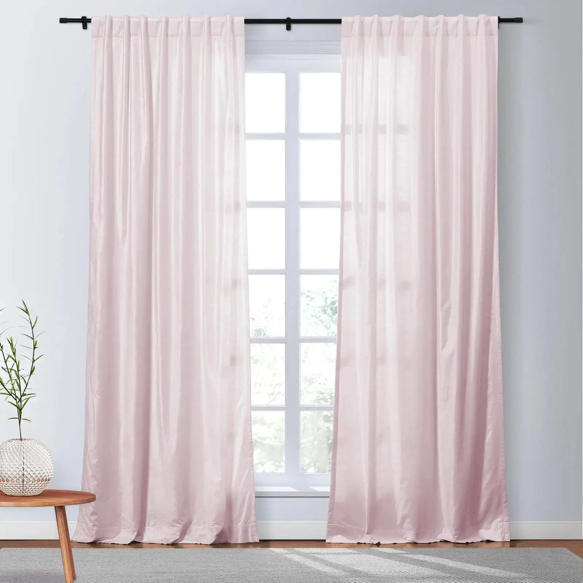 Veda Lustrous Cotton Velvet Soft Top Curtains