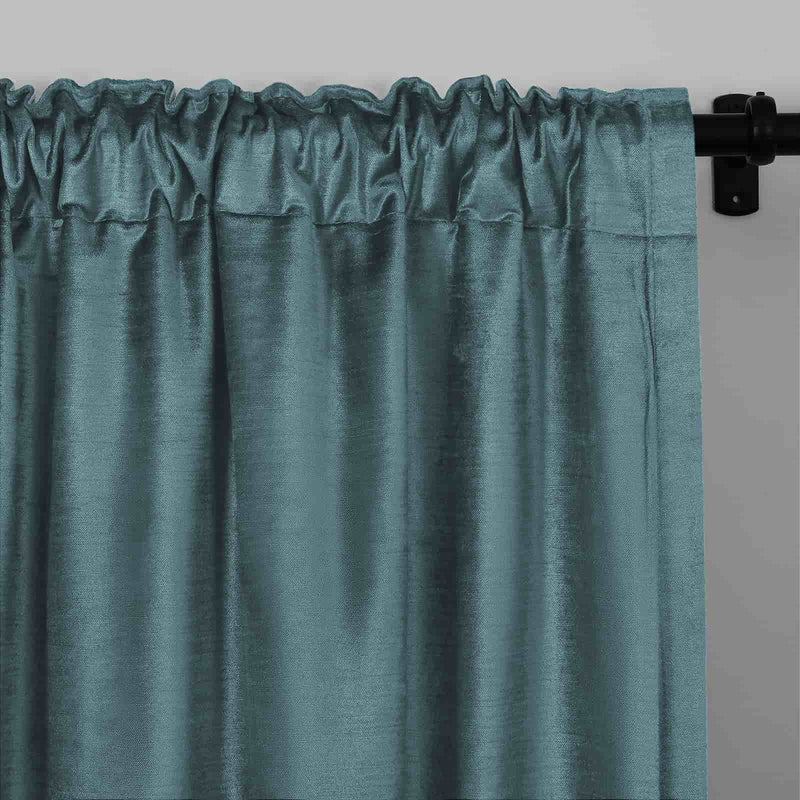 Veda Lustrous Cotton Velvet Soft Top Curtains