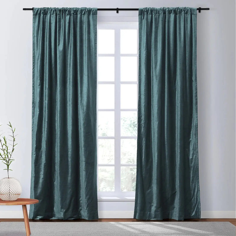 Veda Lustrous Cotton Velvet Soft Top Curtains