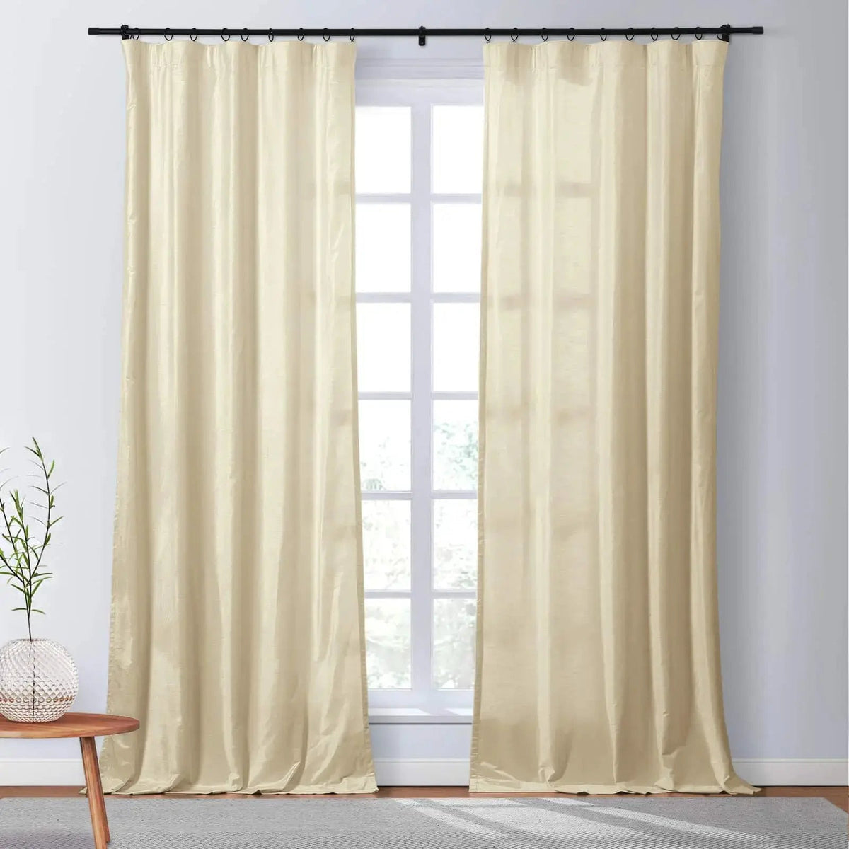 Veda Lustrous Cotton Velvet Soft Top Curtains