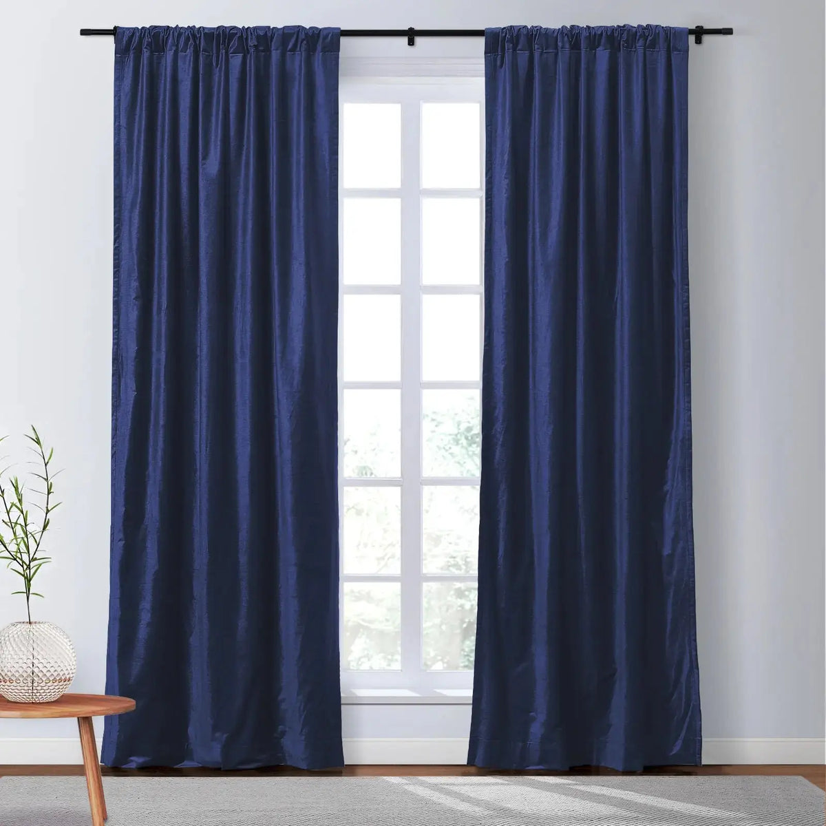 Veda Lustrous Cotton Velvet Soft Top Curtains