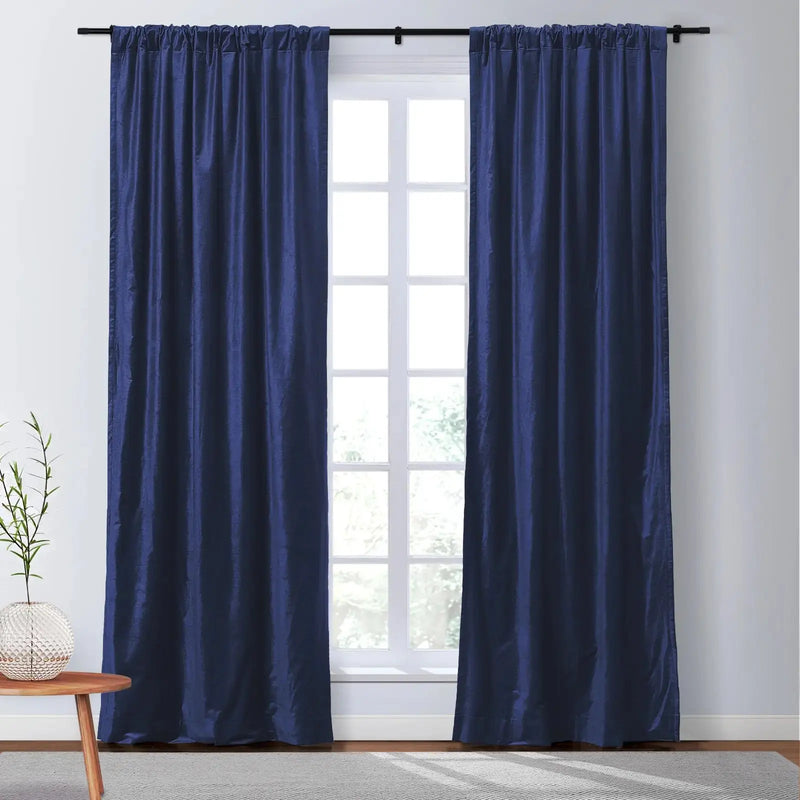 Veda Lustrous Cotton Velvet Soft Top Curtains