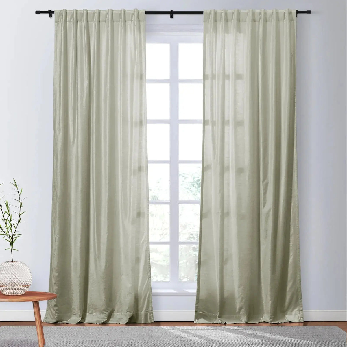 Veda Lustrous Cotton Velvet Soft Top Curtains