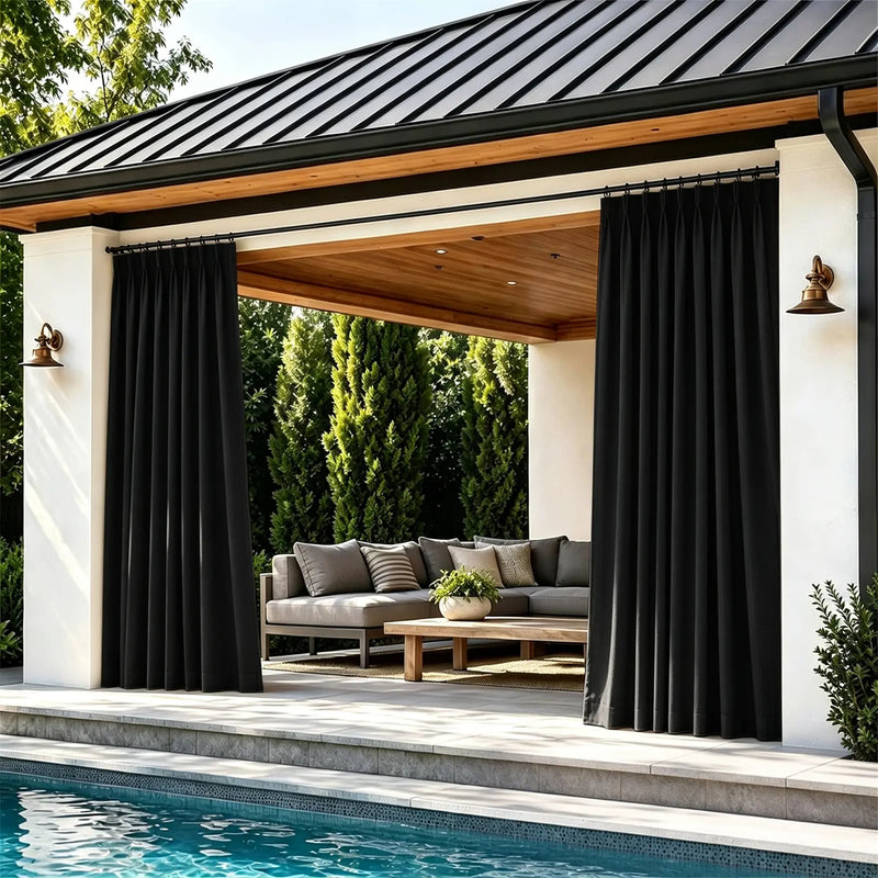 Heck Waterproof Outdoor Pleated Curtain