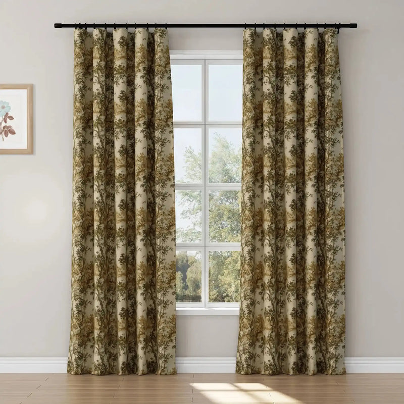 Sara Le x TWOPAGES Vintage Printed Linen Soft Top Curtains