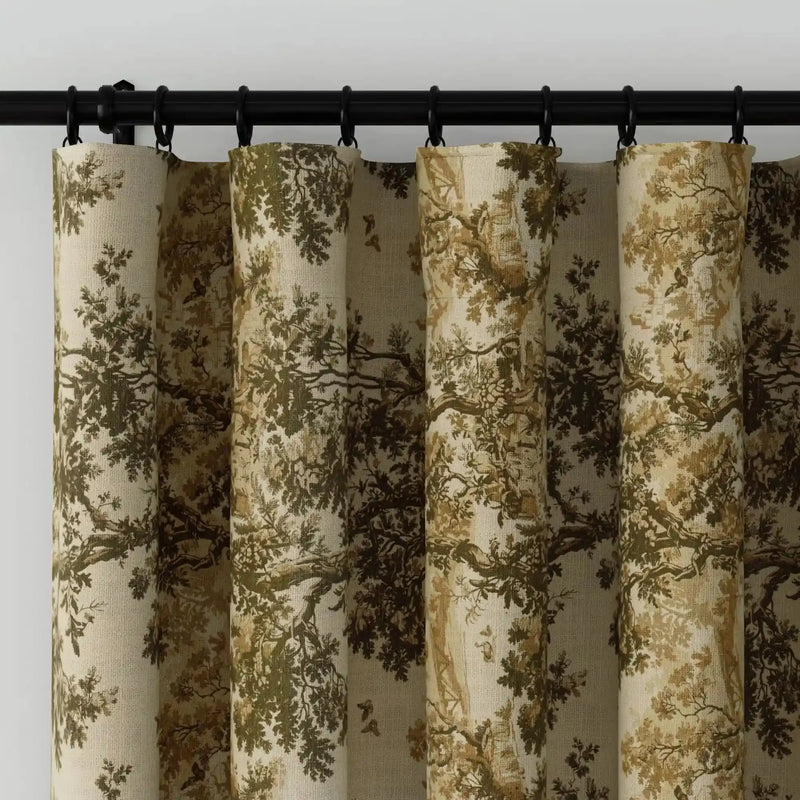 Sara Le x TWOPAGES Vintage Printed Linen Soft Top Curtains