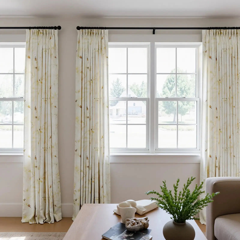 Holly Botanical Boho Pleated Curtains