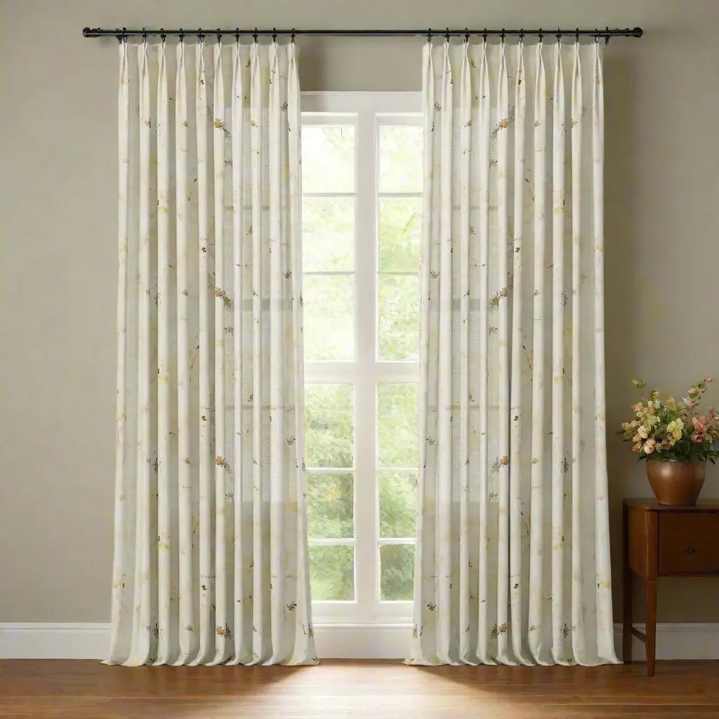 Holly Botanical Boho Pleated Curtains