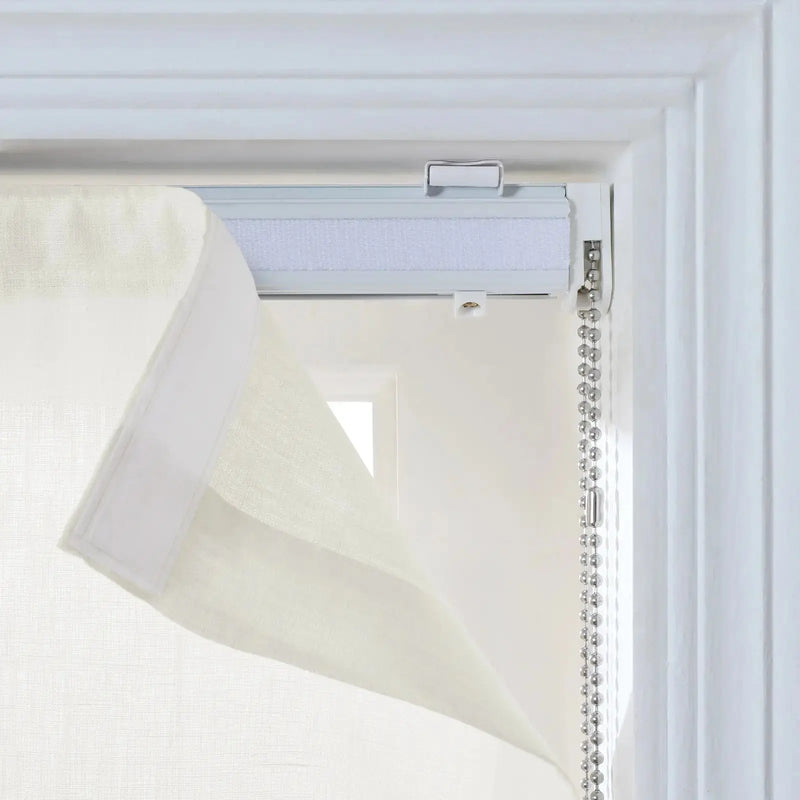 Patti Belgian Linen Roman Blind Cord Lift
