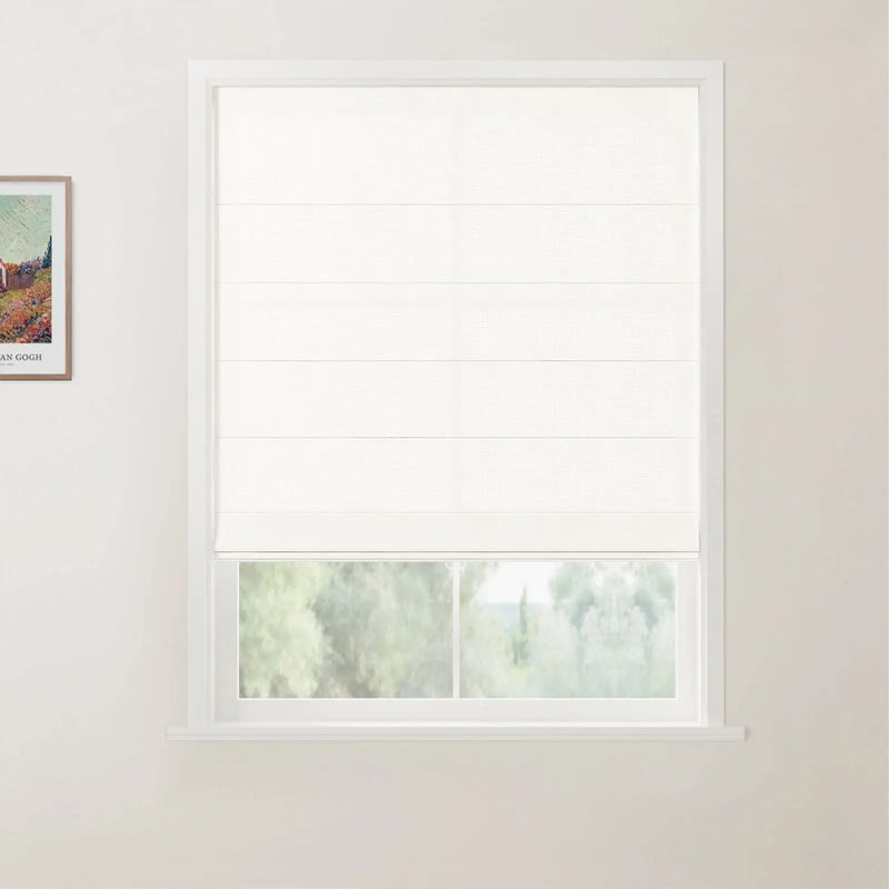 Patti Belgian Linen Flat Fold Roman Blind Cordless