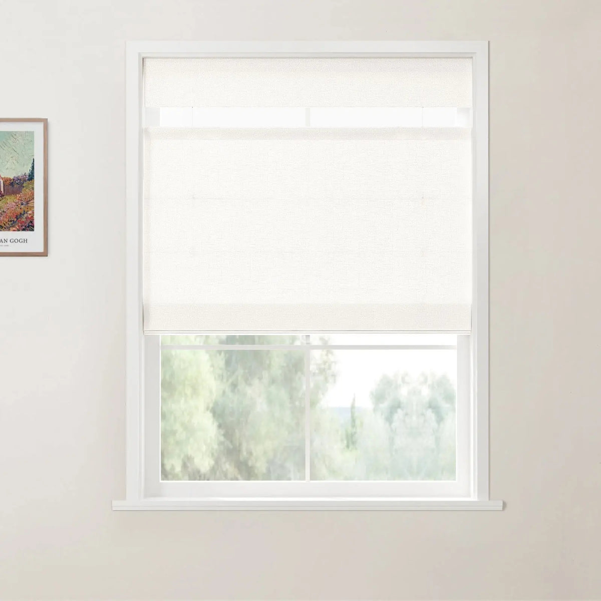 Patti Belgian Linen Top Down Bottom Up Roman Blind Cordless