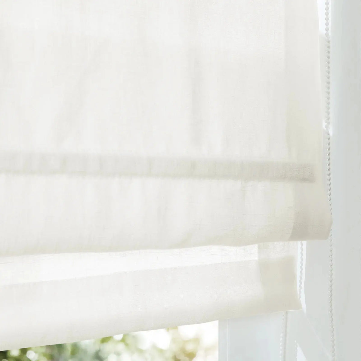 Patti Belgian Linen Roman Blind Cord Lift
