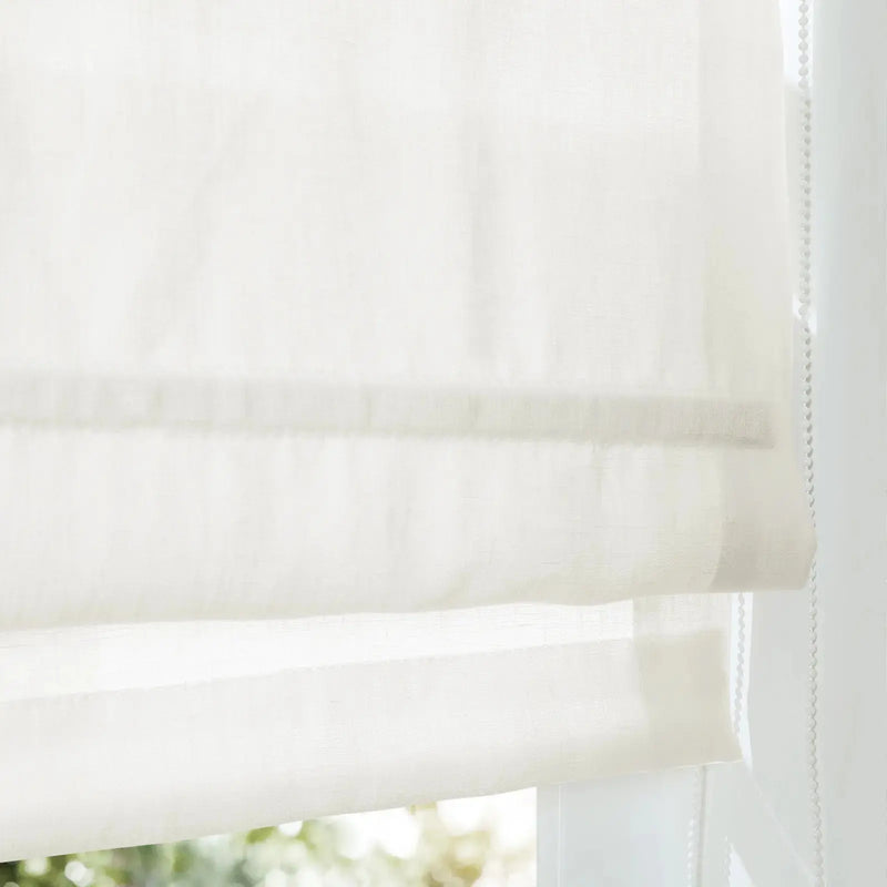 Patti Belgian Linen Roman Blind Cord Lift