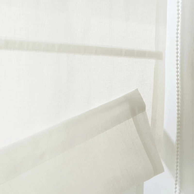 Patti Belgian Linen Roman Blind Cord Lift