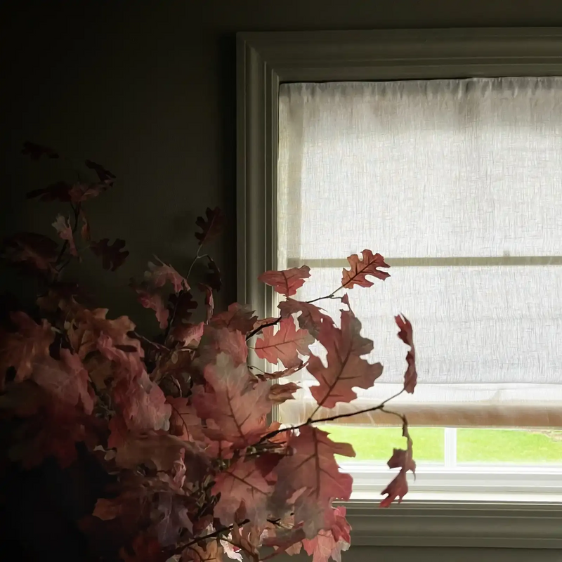 Patti Belgian Linen Roman Blind Cordless