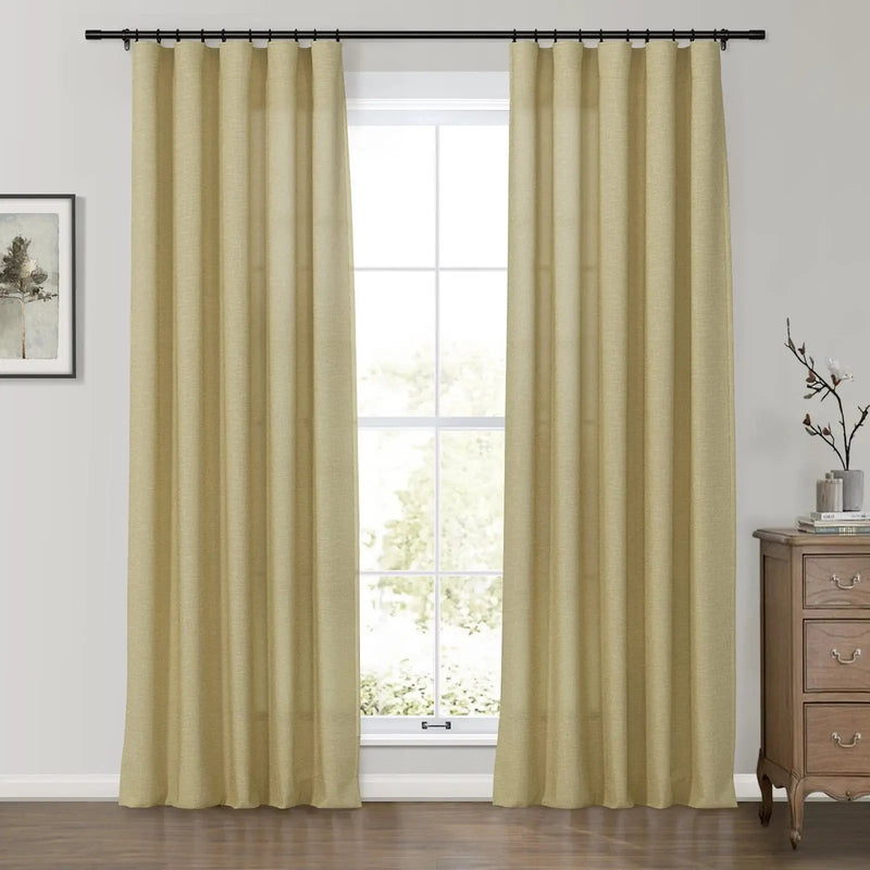 Patti Premium Belgian Linen Soft Top Curtains