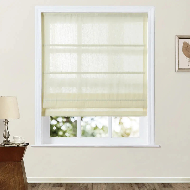 Patti Belgian Linen Roman Blind Cord Lift