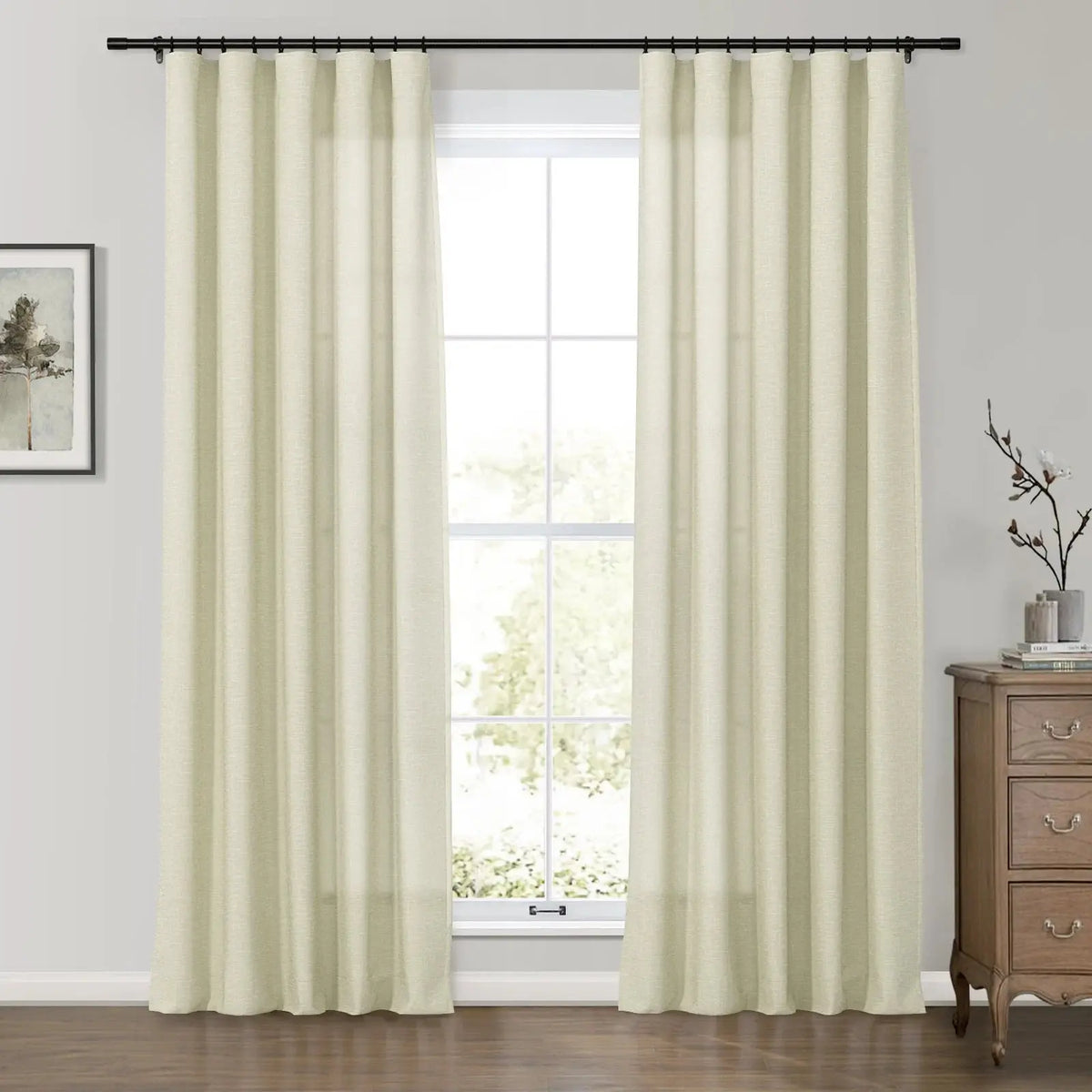 Patti Premium Belgian Linen Soft Top Curtains