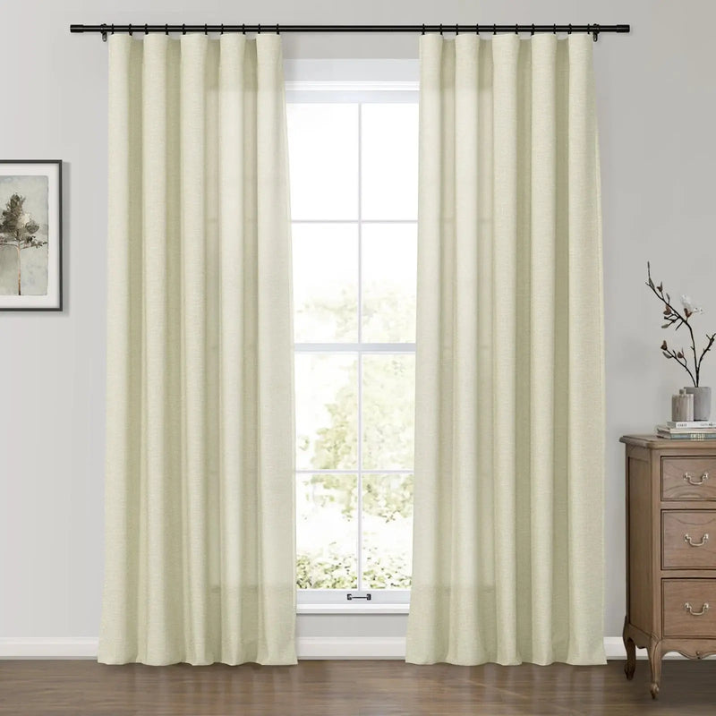 Patti Premium Belgian Linen Soft Top Curtains