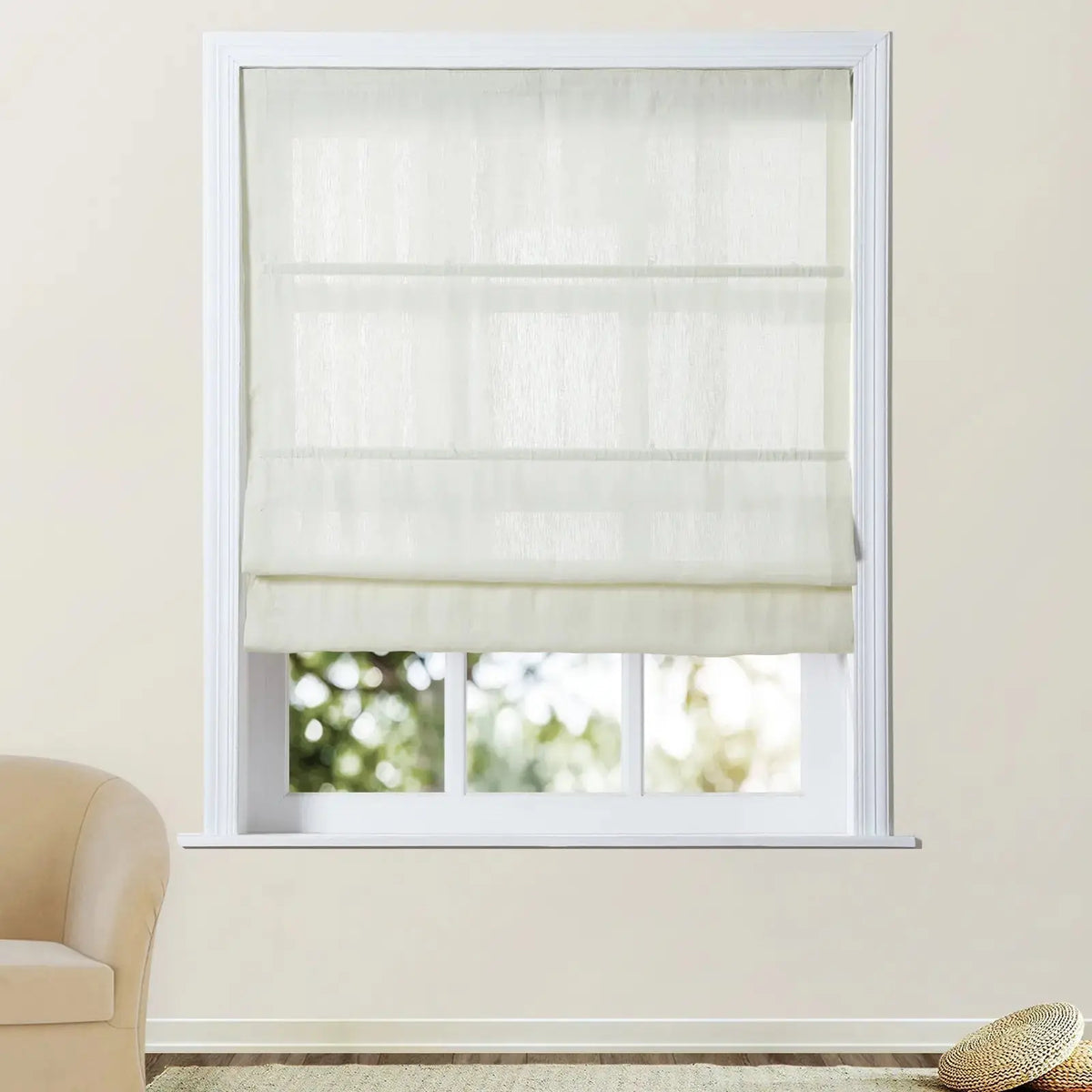Patti Belgian Linen Roman Blind Cordless