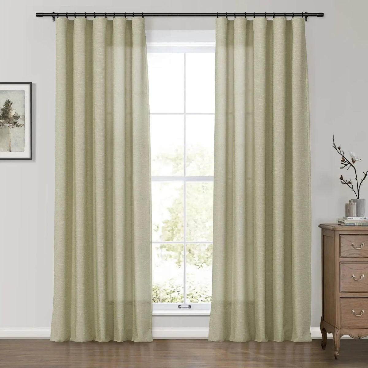 Patti Premium Belgian Linen Soft Top Curtains