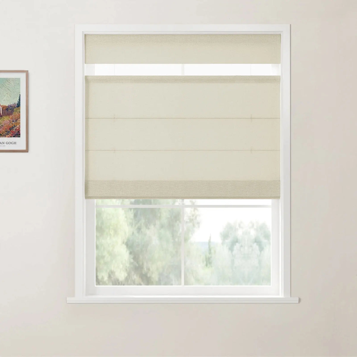 Patti Belgian Linen Top Down Bottom Up Roman Blind Cordless