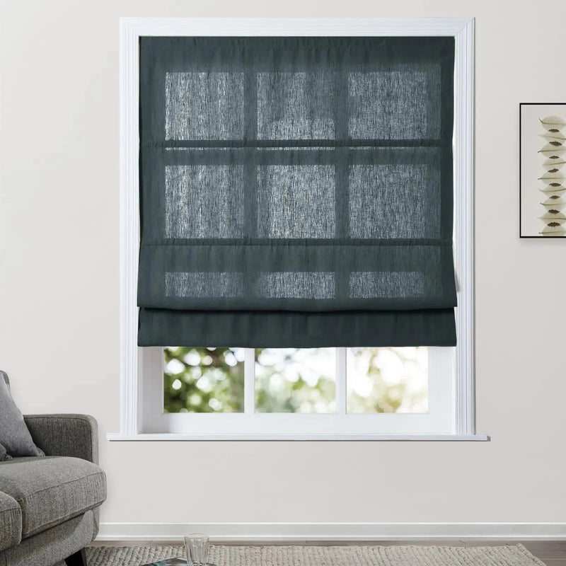 Patti Belgian Linen Roman Blind Cordless