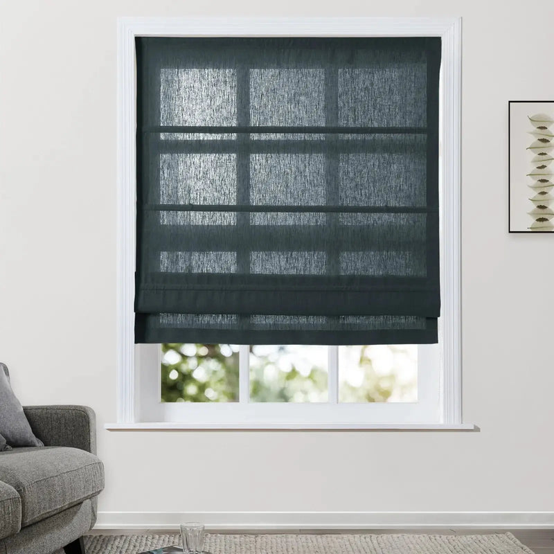 Patti Belgian Linen Roman Blind Cord Lift