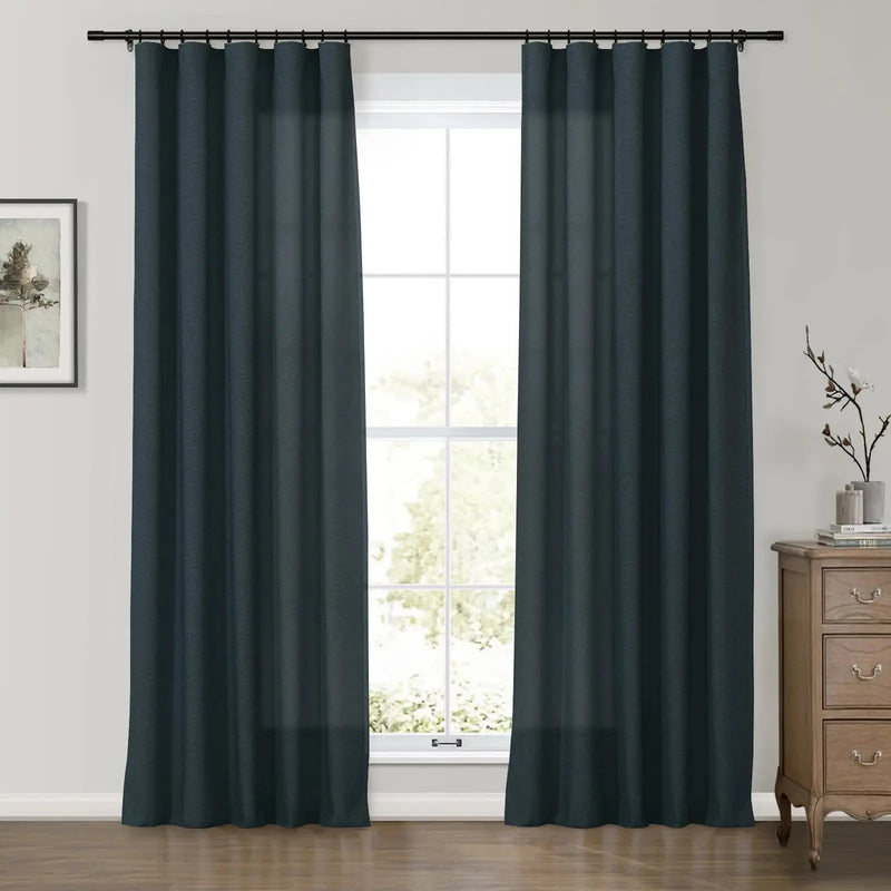 Patti Premium Belgian Linen Soft Top Curtains