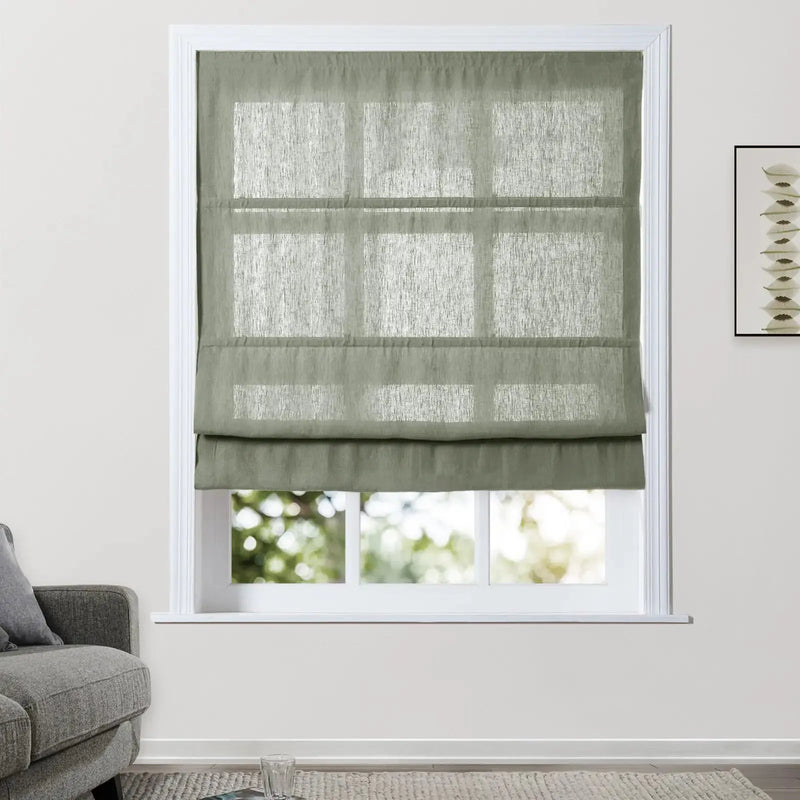 Patti Belgian Linen Roman Blind Cordless