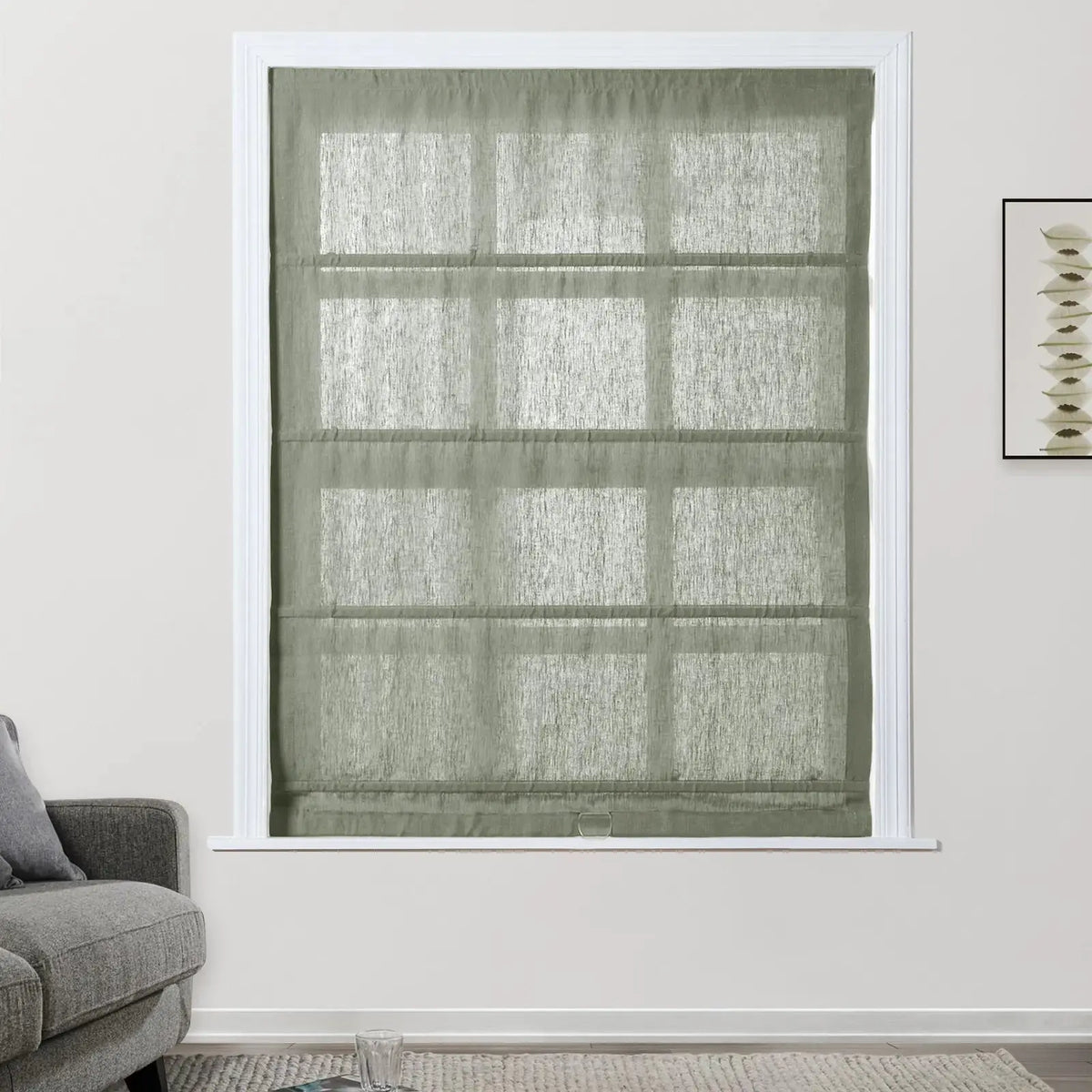 Patti Belgian Linen Roman Blind Cordless